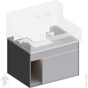 Тумба под раковину KERAMA MARAZZI TECNOLOGICA Tecnologica M подвесная с ящиками, 615х460х415, серый LO.M.65GRAY