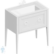 Тумба под раковину KERAMA MARAZZI PLAZA Classic Neo напольная с ящиком 780х466х840, белая матовая PL.CN.80.1WHT.M
