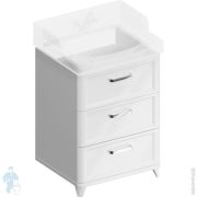 Тумба под раковину KERAMA MARAZZI POMPEI напольная с 3 ящиками, (560х480х730) белая PO.N.60.3WHT