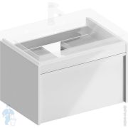 Тумба под раковину KERAMA MARAZZI MODULA подвесная, ящик 1+1, 675х474х420, белая гл. MO.70.1+1WHT