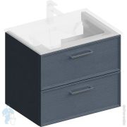 Тумба под раковину KERAMA MARAZZI GEOMETRICA Piano Classic подвесная 630х450х525 ясень синий матовый PIA.CL.65BLU.M