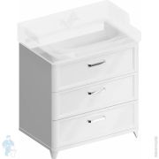 Тумба под раковину KERAMA MARAZZI POMPEI напольная с 3 ящиками, (760х480х730) белая PO.N.80.3WHT