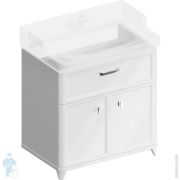 Тумба под раковину KERAMA MARAZZI POMPEI напольная с ящиком и двер., 760х480х840 белая PO.N.80.1WHT