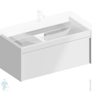 Тумба под раковину KERAMA MARAZZI MODULA подвесная, ящик 1+1, 975х474х420, белая гл. MO.100.1+1WHT