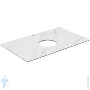 Столешница KERAMA MARAZZI PLAZA 800х480х9 для тумбы, цвет белый мрамор PL1.SG507120R80