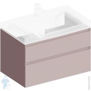 Тумба под раковину KERAMA MARAZZI GEOMETRICA Cubo подвесная с ящиками, 778х470х475, мальва матовая CUB.80.2MAL
