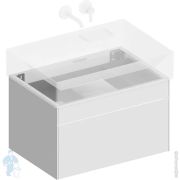 Тумба под раковину KERAMA MARAZZI TECNOLOGICA Logica подвесная с ящиками, 670х460х403, белый LOG.70.2WHT