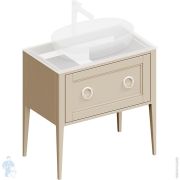 Тумба под раковину KERAMA MARAZZI PLAZA Classic Neo напольная 1+1 ящик 780х466х810, капучино матовый PL.CN.80.1+1CAP.M
