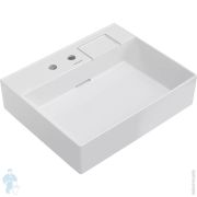 Раковина KERAMA MARAZZI TECNOLOGICA Logica мебельная 600х480х145, с двумя отверстиями, белая гл. LO.wb.60.2