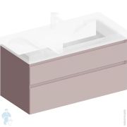Тумба под раковину KERAMA MARAZZI GEOMETRICA Cubo подвесная с ящиками, 978х470х475, мальва матовая CUB.100.2MAL