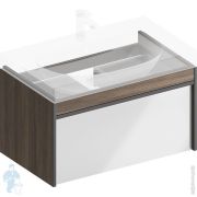 Тумба под раковину KERAMA MARAZZI MODULA подвесная с ящиком 1+1, 775х474х420, арабика MO.80.1+1AR