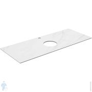 Столешница KERAMA MARAZZI PLAZA 1170х480х9 для тумбы, цвет белый мрамор PL1.SG507120R120
