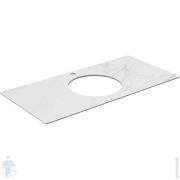 Столешница KERAMA MARAZZI PLAZA 1000х480х9 для тумбы, цвет белый мрамор PL5.SG507120R100