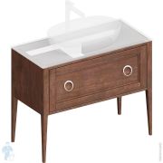 Тумба под раковину KERAMA MARAZZI PLAZA Classic Neo напольная 1+1 ящик 980х466х810, орех матовый PL.CN.100.1+1NUT.M
