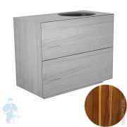 Тумба под раковину Keuco Edition Lignatur (1050х535х800) R напольная, подсветка, орех 33371800223