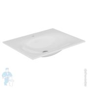 Раковина Keuco Edition Lignatur 705х538 накладная на тумбу, 1 отверстие под смес., белый 33340310701