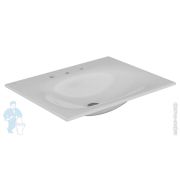 Раковина Keuco Edition Lignatur 705х538 накладная на тумбу,3 отверстия под смес., белый 33340310703