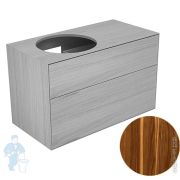 Тумба под раковину Keuco Edition Lignatur (1050х535х650) L подвесная, подсветка, орех 33371800122