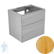 Тумба под раковину Keuco Edition Lignatur 700х535х650 настенная, подсветка, 2 ящика, дуб 33340700012