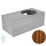 Тумба под раковину Keuco Edition Lignatur (1050х535х400) R подвесная, подсветка, орех 33371800221