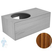 Тумба под раковину Keuco Edition Lignatur (1050х535х400) L подвесная, подсветка, орех 33371800121