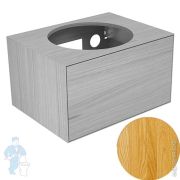 Тумба под раковину Keuco Edition Lignatur (700х535х400) подвесная, подсветка, дуб 33370700021