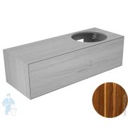 Тумба под раковину Keuco Edition Lignatur (1400х535х400) R подвесная, подсветка, орех 33372800221
