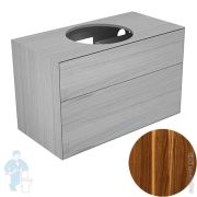 Тумба под раковину Keuco Edition Lignatur (1050х535х650) подвесная, подсветка, орех 33371800022