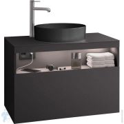 Тумба под раковину Keuco Stageline 800х490х549 подвес.,подсвет.,1 ящик,вулканит мат.32864970100