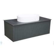 Тумба под раковину La Fenice TERRA Grigio 100 см (952х455х355) серая матовая FNC-01-TER-G-100