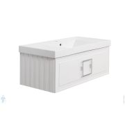 Тумба под раковину La Fenice Cubo Bianco 100 см (976х469х350) белая матовая FNC-01-CUB-B-100