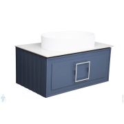 Тумба под раковину La Fenice Cubo Blu Grigio 80 см (776х469х350) синяя матовая FNC-01-CUB-BG-80