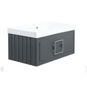 Тумба под раковину La Fenice Cubo Grigio 80 см (776х469х350) серая матовая FNC-01-CUB-G-80