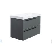 Тумба под раковину La Fenice Elba Twin Grigio 90 см (876х469х613) серая матовая FNC-01-ELB-G-90-2