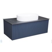 Тумба под раковину La Fenice Terra Blu grigio 100 см (952х455х355) синяя матовая FNC-01-TER-BG-100