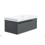 Тумба под раковину La Fenice Elba Grigio 90 см (876х469х350) серая матовая FNC-01-ELB-G-90