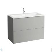 Тумба с раковиной Laufen KARTELL 8.6033.7.641.104.1 (1000x500x726) 2 ящика, 1 отв. под смес., серый