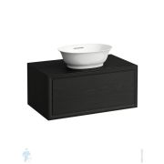 Тумба с раковиной Laufen New Classic (777х457х492) подвесная, 1 ящик, черный дуб 4.0601.1.085.628.1+8.1285.2.000.112.1