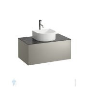 Тумба под раковину Laufen SONAR (777х457х341) подвесная, титан/черный мрамор 4.0541.5.034.142.1
