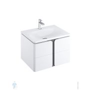 Тумба с умывальником RAVAK BALANCE 800х500х465 подвесная, 2 ящика, белый/графит 70508052