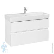 Тумба под умывальник ROCA OLETA 100 (961х374х548) подвесная, 2 ящика, белый глянец A857641806