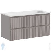 Тумба под раковину SANCOS Snob T (995х445х500) подвесная, два ящика, серый матовый SNT100SM