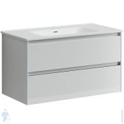 Тумба под раковину SANCOS Cento (890x450x500) подвесная, два ящика, белый CN90W