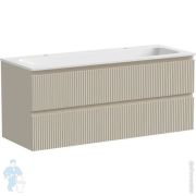 Тумба под раковину SANCOS Snob T (1195х445х500) подвесная, два ящика, бежевый матовый SNT120CE