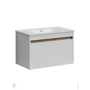 Тумба под раковину SANCOS Smart (790х450х500) подвесная, 2 ящика с доводчиками, белый глянец SM80W