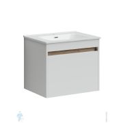 Тумба под раковину SANCOS Smart (590х450х500) подвесная, 2 ящика с доводчиками, белый глянец SM60W