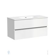 Тумба под раковину SANCOS Urban (990х450х550) подвесная, 2 ящика с доводчиками, белый глянец UR100W