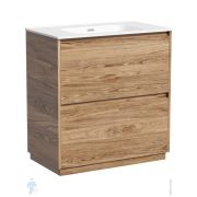 Тумба под раковину SANCOS Libra Floor (790x450x840) напольная, два ящика, дуб чарльстон LB80FECH
