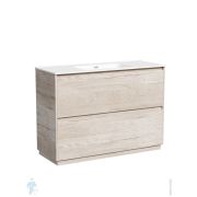 Тумба под раковину SANCOS Libra Floor (1190x450x840) напольная, два ящика, дуб галифакс LB120F-1EG
