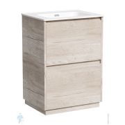 Тумба под раковину SANCOS Libra Floor (590x450x840) напольная, два ящика, дуб галифакс LB60FEG